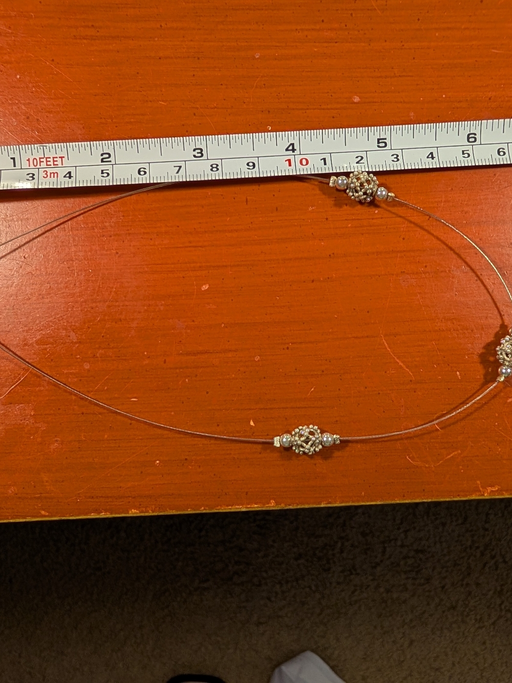 Silver-Tone Bead Necklace
